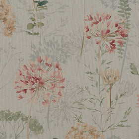 iLiv Country Journal Digitally Printed Fabric Blue Mist