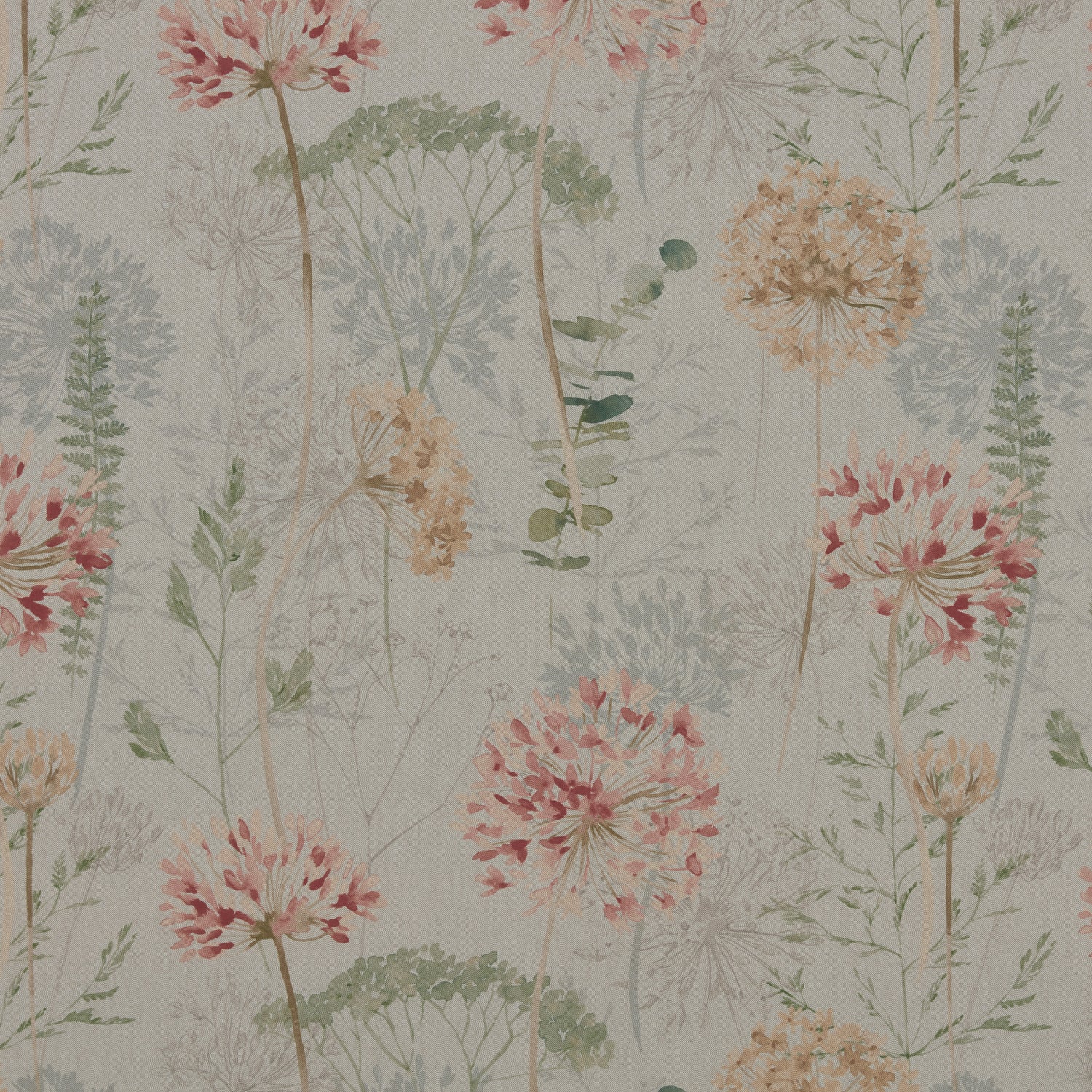 iLiv Country Journal Digitally Printed Fabric Blue Mist