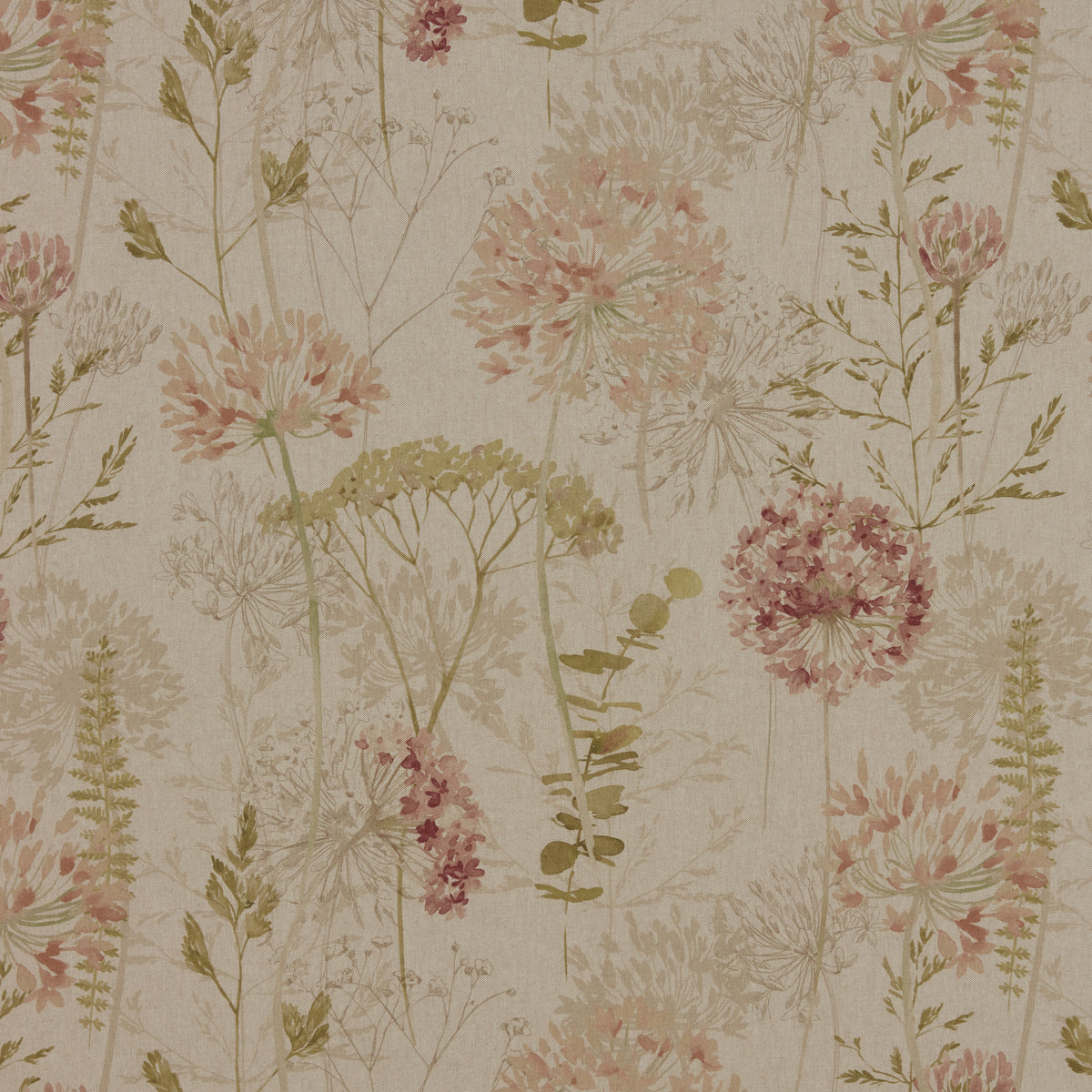 iLiv Country Journal Digitally Printed Fabric Rosa