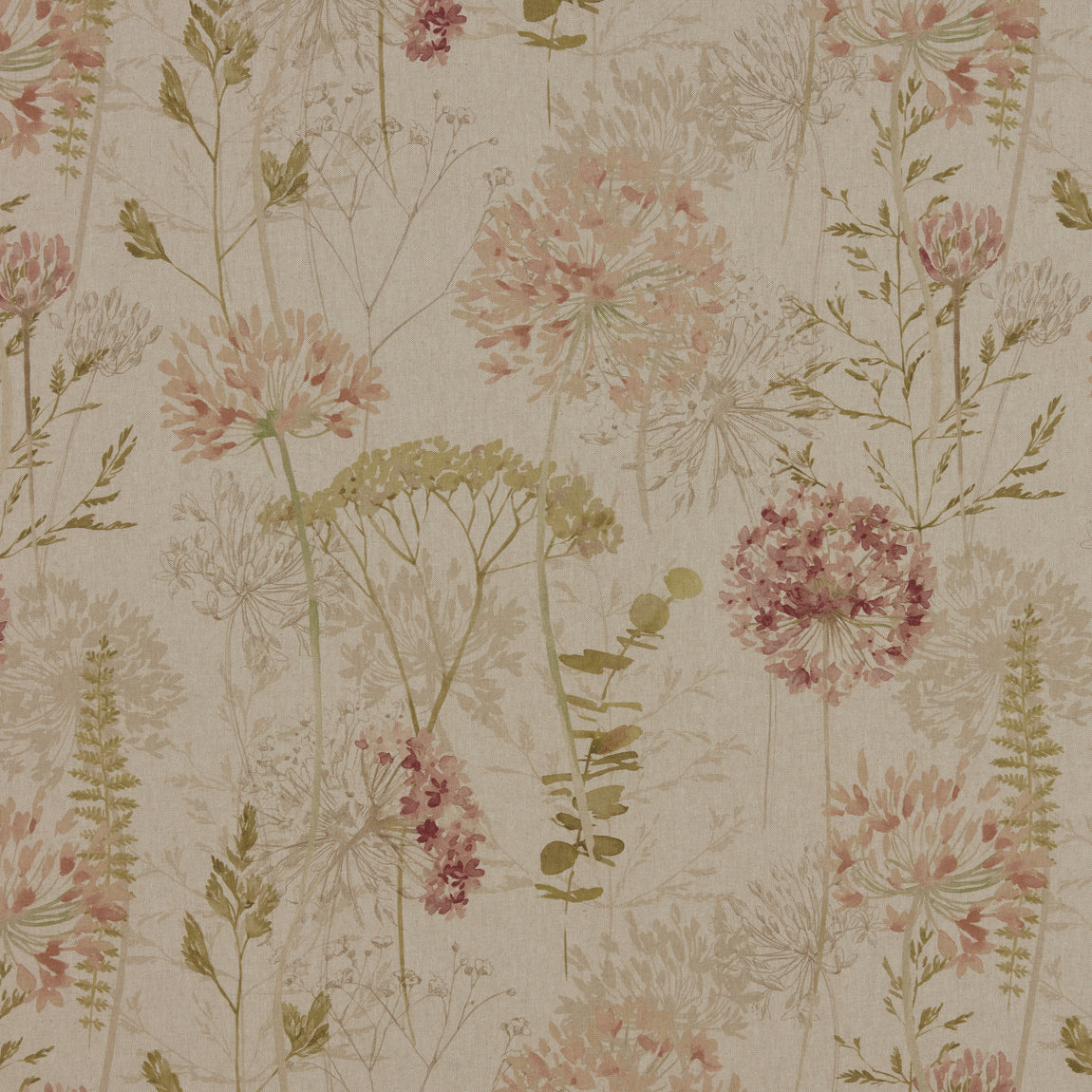 iLiv Country Journal Digitally Printed Fabric Rosa