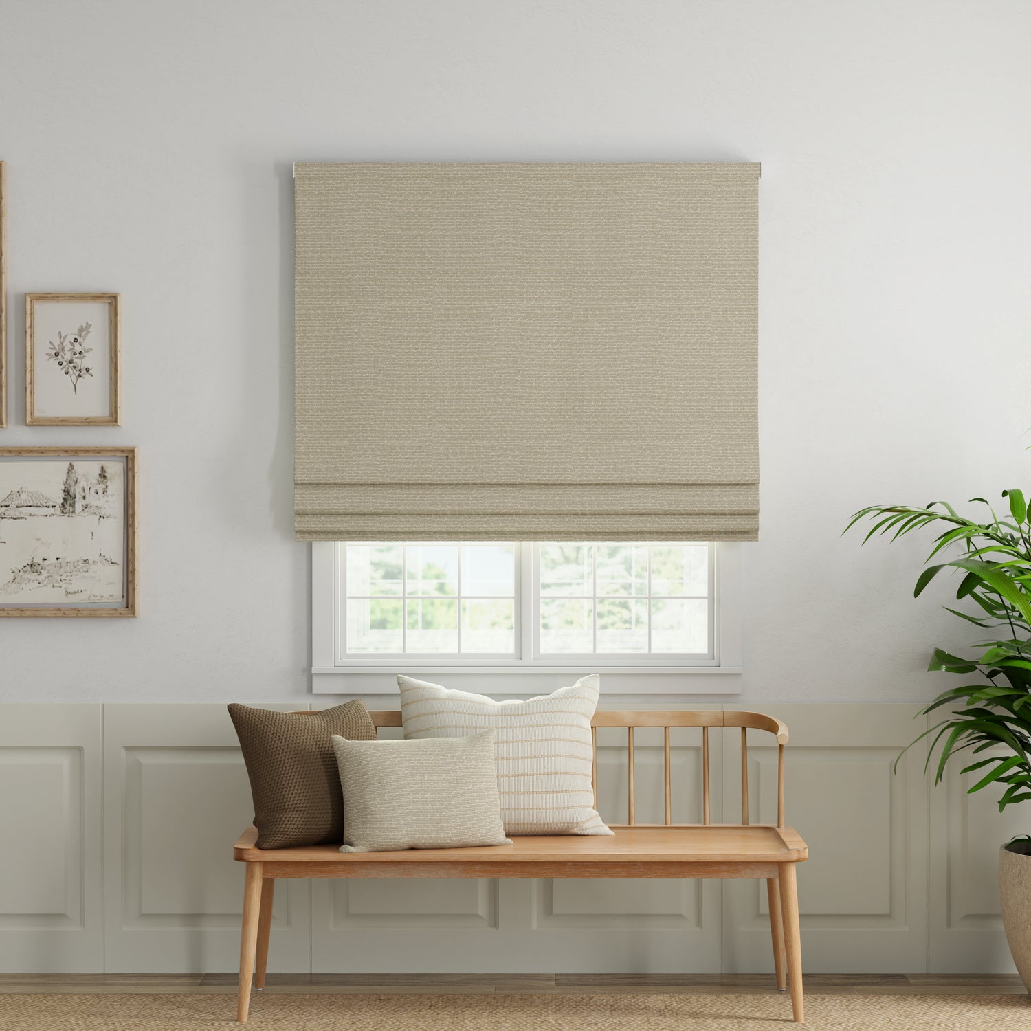 ANTE DECOR Hera Made To Measure Roman Blind Almond