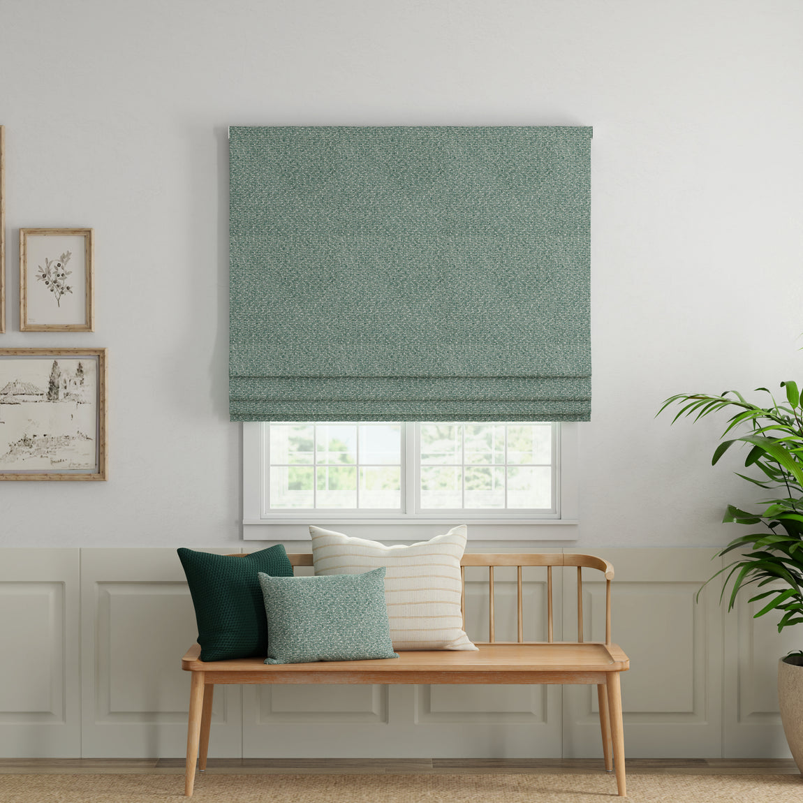 ANTE DECOR Hera Made To Measure Roman Blind Seafoam