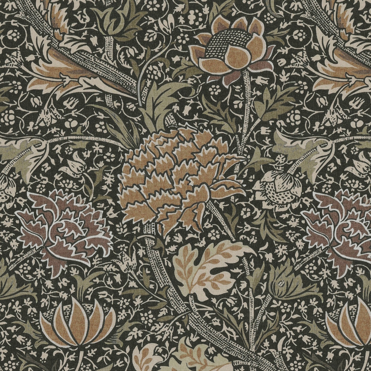 William Morris Cray Fabric Brown