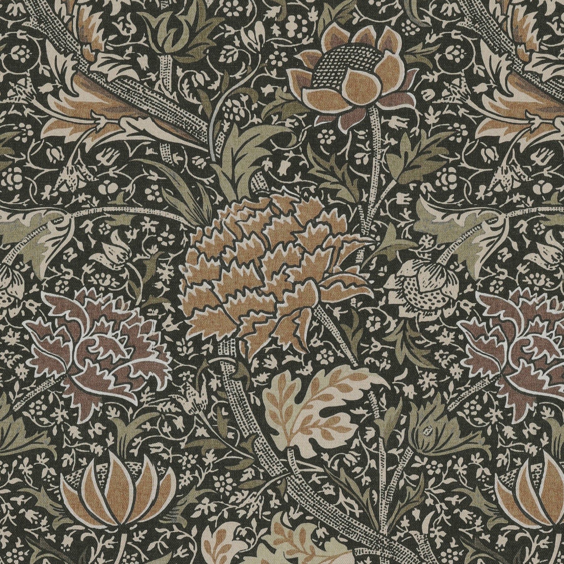 William Morris Cray Fabric Brown