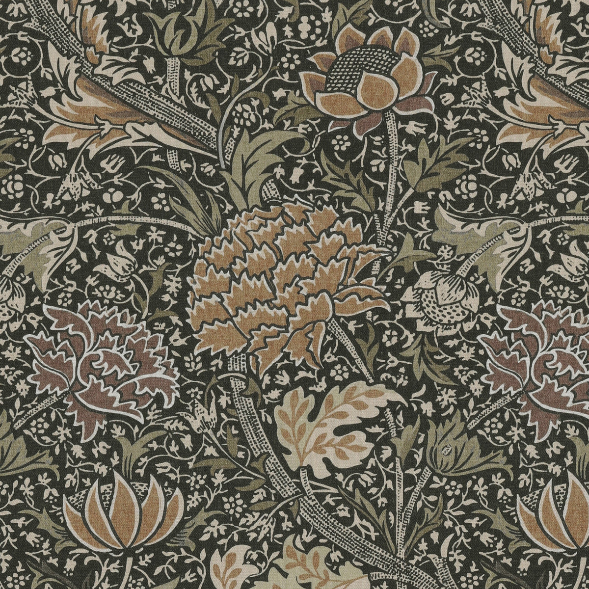 William Morris Cray Made To Measure Roman Blind Brown