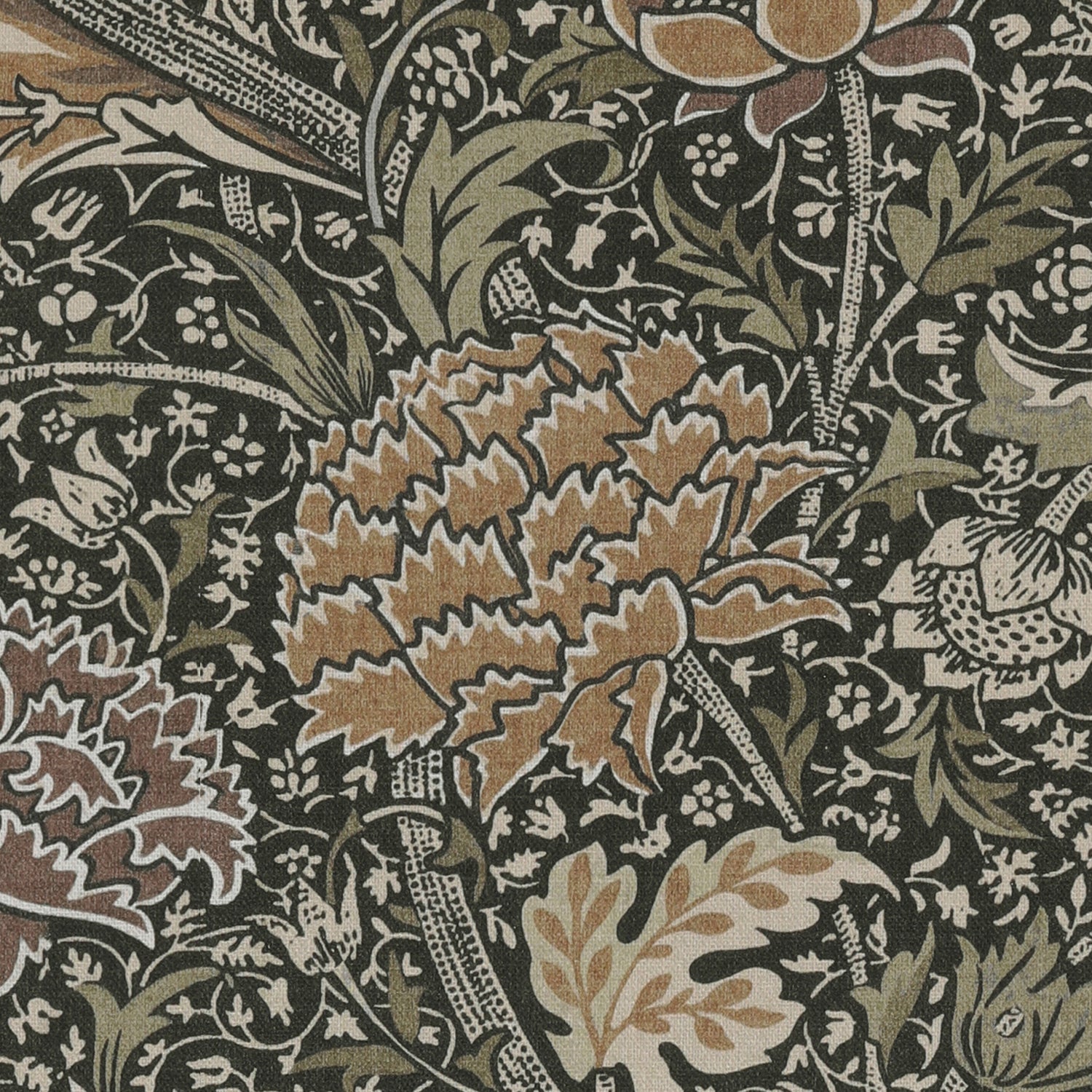 William Morris Cray Fabric Brown