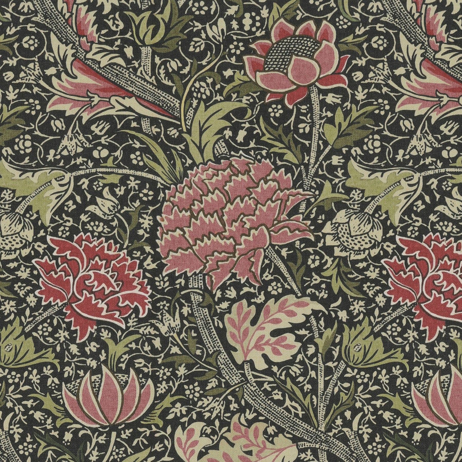 William Morris Cray Made To Measure Curtains Raspberry