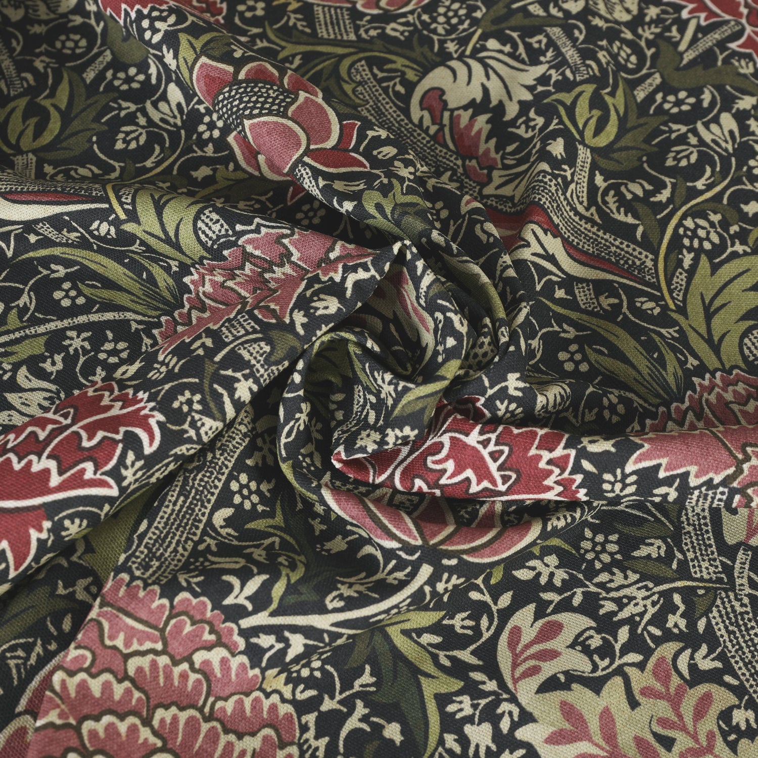 William Morris Cray Made To Measure Roman Blind Raspberry