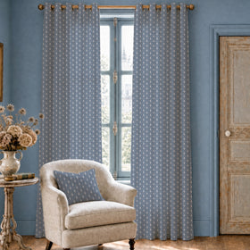 Escape To The Chateau Le Jacquard Du Chateau Made To Measure Curtains Bleue