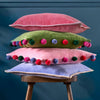 Bluebellgray Pom Pom 45cm x 45cm Filled Cushion Sweet Rose