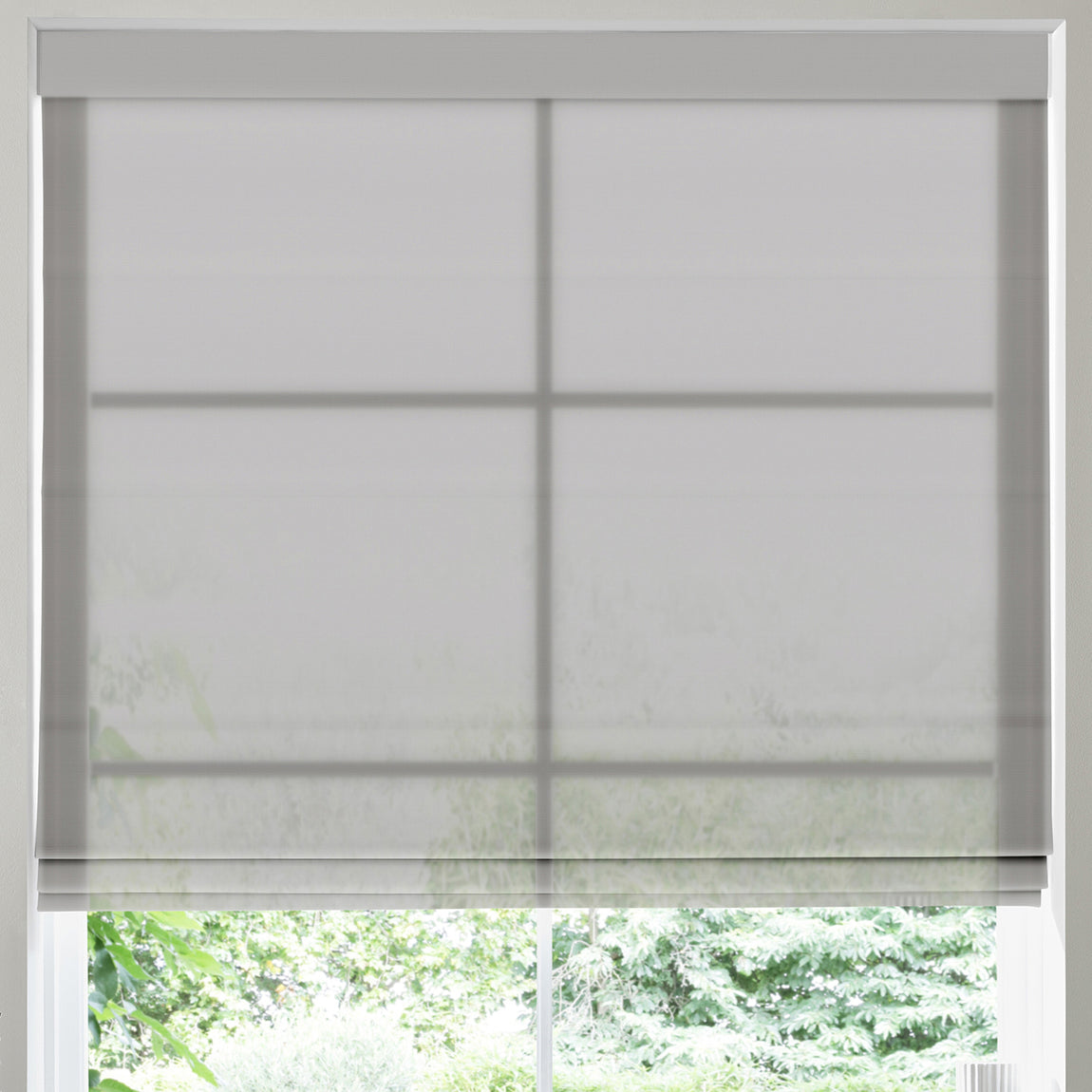 Felicity Sheer Voile Made to Measure Roman Blind Fog