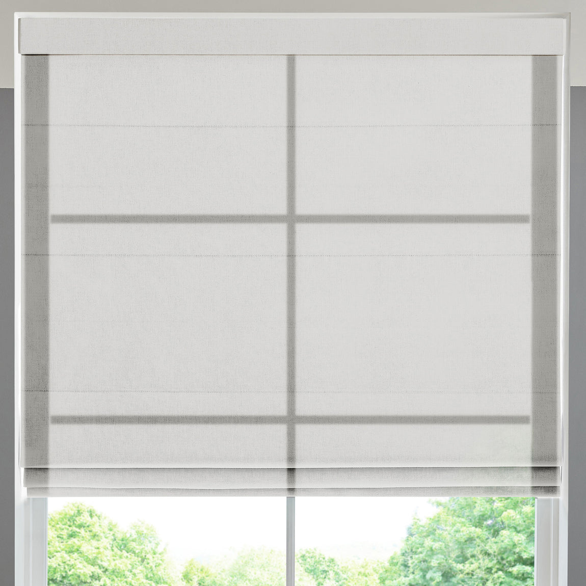 Felicity Sheer Voile Made to Measure Roman Blind Ivory
