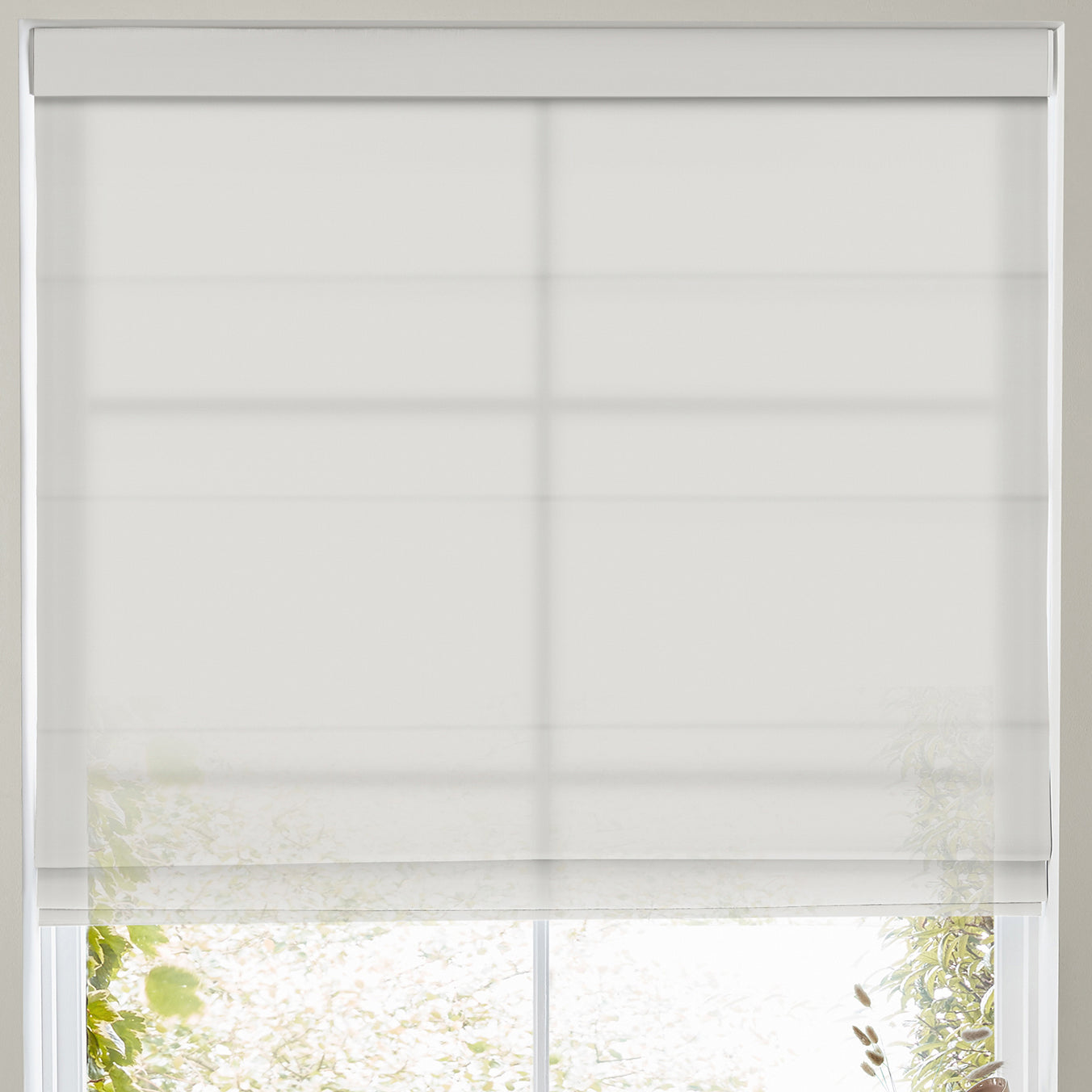 Felicity Sheer Voile Made to Measure Roman Blind Linen