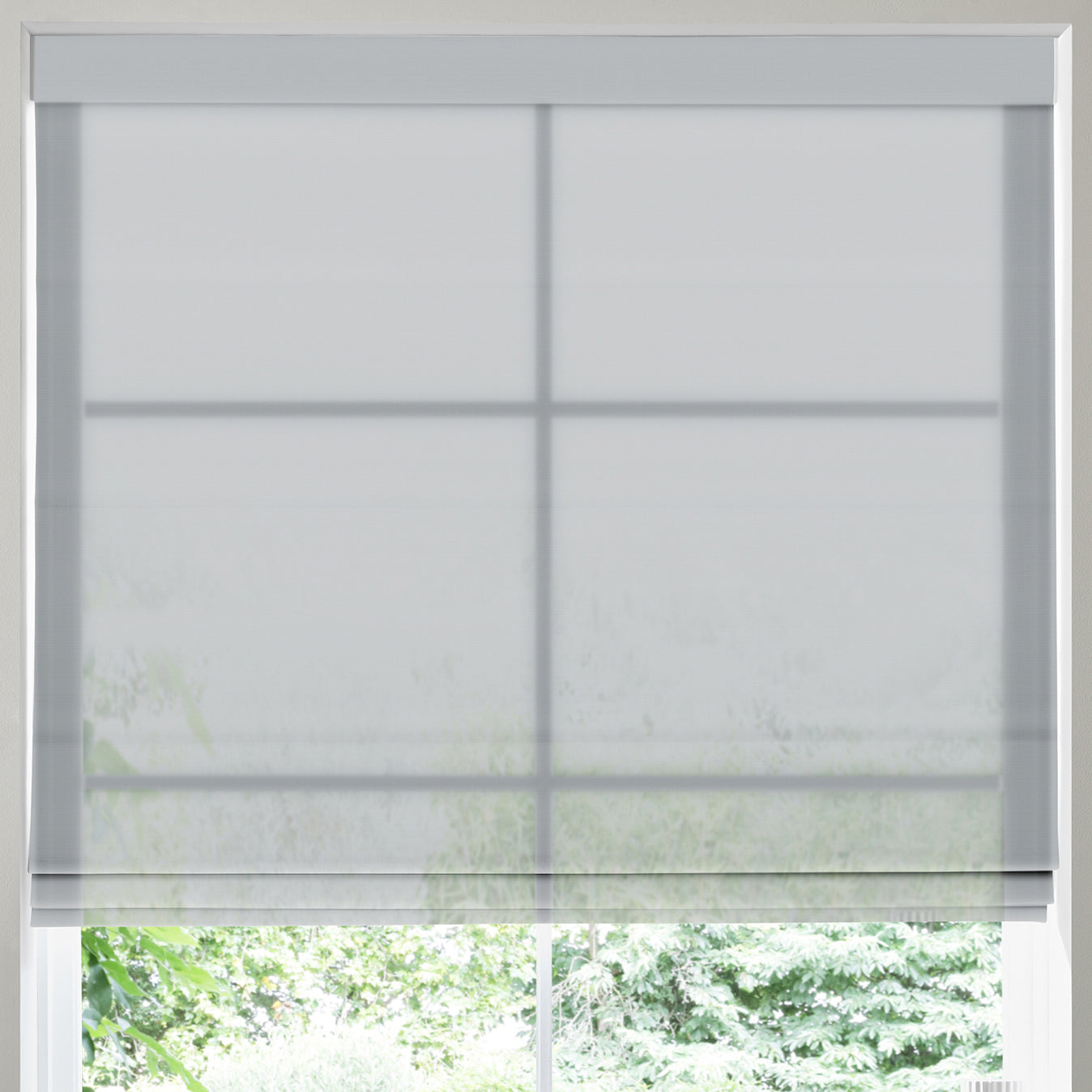 Sky Felicity Sheer Voile Made to Measure Roman Blind | Terrys