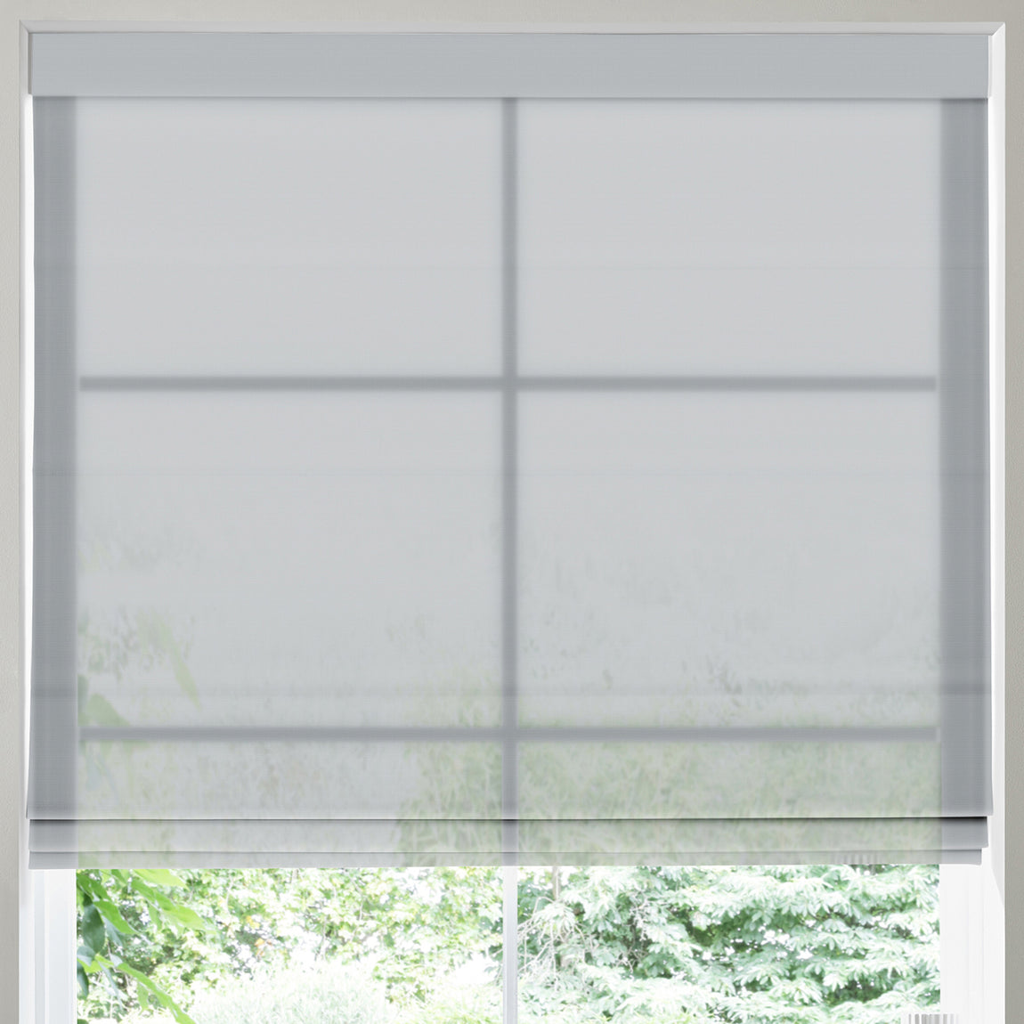Felicity Sheer Voile Made to Measure Roman Blind Sky
