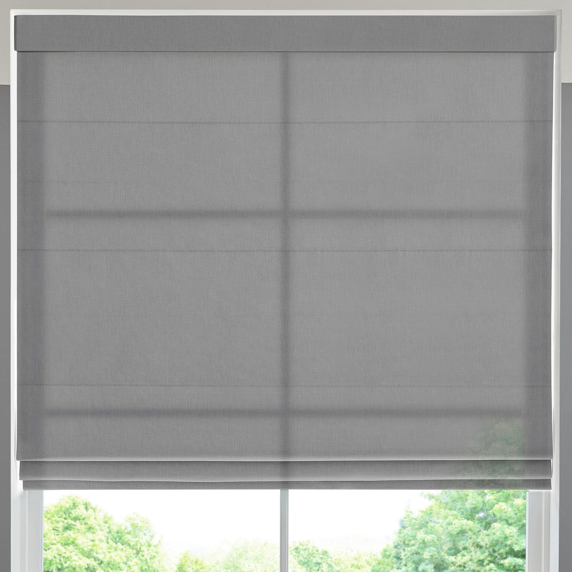 Felicity Sheer Voile Made to Measure Roman Blind Smoke