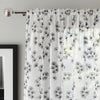 Delila Slot Top Ready Made Single Voile Curtain Black