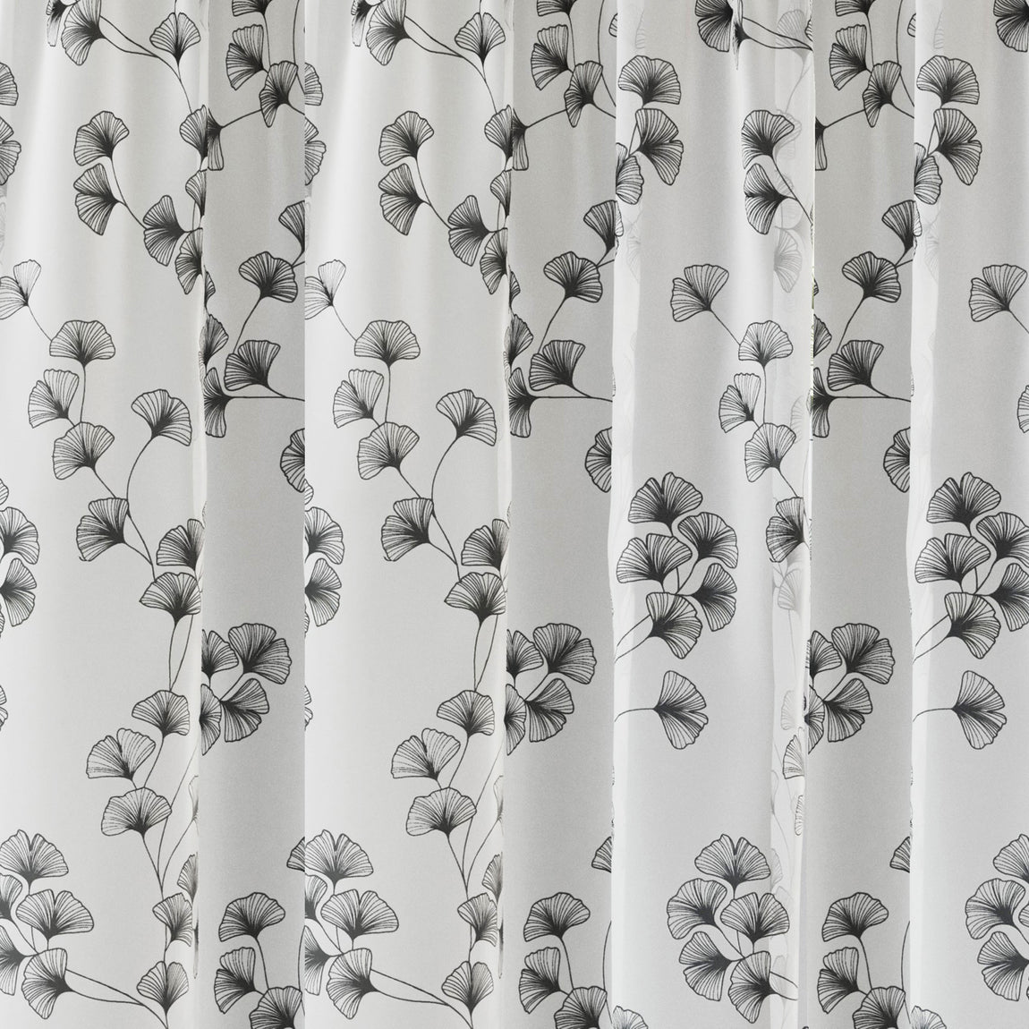 Delila Slot Top Ready Made Single Voile Curtain Black