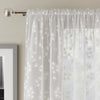 Delila Slot Top Ready Made Single Voile Curtain White