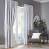 Fusion Dijon Blackout Ready Made Pencil Pleat Curtains White