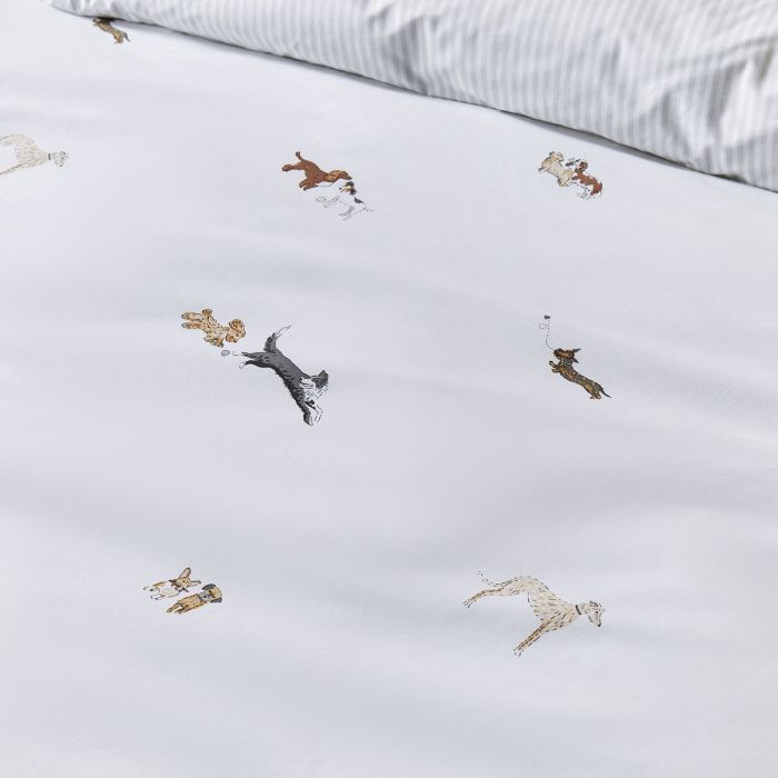 Sophie Allport Doggy Day Care Duvet Cover Bedding Set Off-white