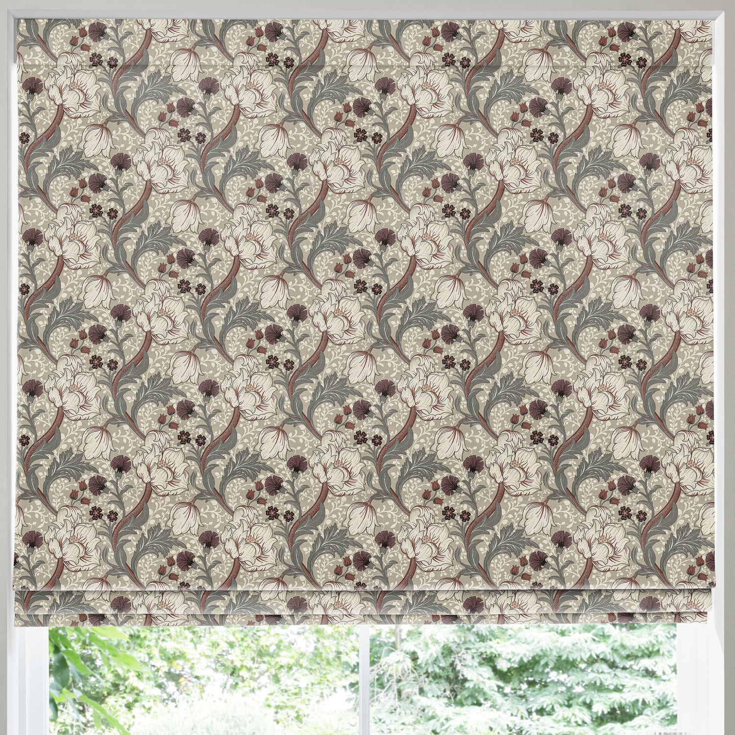 Dovecote Made to Measure Roman Blind Claret
