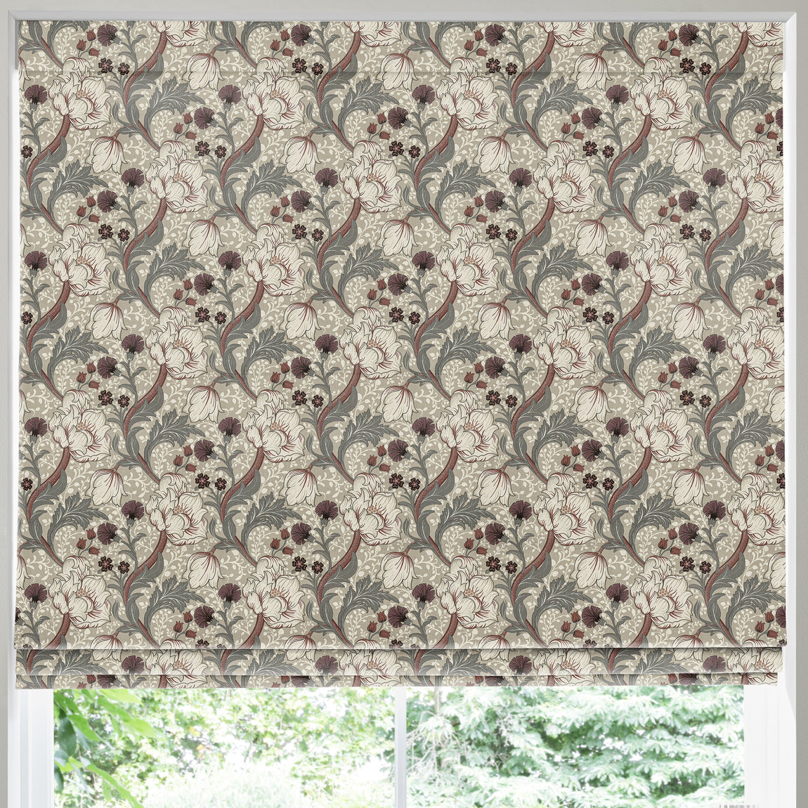 Dovecote Made to Measure Roman Blind Claret