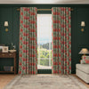 HOUSE Llewelyn-Bowen Down The Dilly Printed Velvet Made To Measure Curtains Crimson