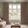 HOUSE Llewelyn-Bowen Down The Dilly Printed Velvet Made To Measure Curtains Crimson