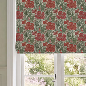 HOUSE Llewelyn-Bowen Down The Dilly Printed Velvet Made To Measure Roman Blind Crimson