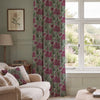HOUSE Llewelyn-Bowen Down The Dilly Printed Velvet Made To Measure Curtains Damson