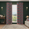 HOUSE Llewelyn-Bowen Down The Dilly Printed Velvet Made To Measure Curtains Sanguine