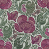 HOUSE Llewelyn-Bowen Down The Dilly Printed Velvet Fabric Damson