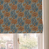 HOUSE Llewelyn-Bowen Down The Dilly Printed Velvet Made To Measure Roman Blind Cerulean