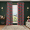 HOUSE Llewelyn-Bowen Down The Dilly Printed Velvet Made To Measure Curtains Sanguine