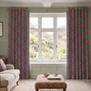 HOUSE Llewelyn-Bowen Down The Dilly Printed Velvet Made To Measure Curtains Sanguine