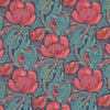 HOUSE Llewelyn-Bowen Down The Dilly Printed Velvet Fabric Sanguine