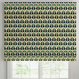 ANTE DECOR Cadiz Printed Cotton Made To Measure Roman Blind Lapis