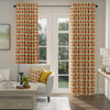 ANTE DECOR Cadiz Printed Cotton Made To Measure Curtains Burnt Umber