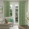 ANTE DECOR Cadiz Printed Cotton Made To Measure Curtains Emerald