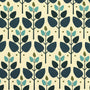 ANTE DECOR Cadiz Printed Cotton Made To Measure Curtains Lapis Sample Image