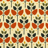 ANTE DECOR Cadiz Printed Cotton Fabric Burnt Umber