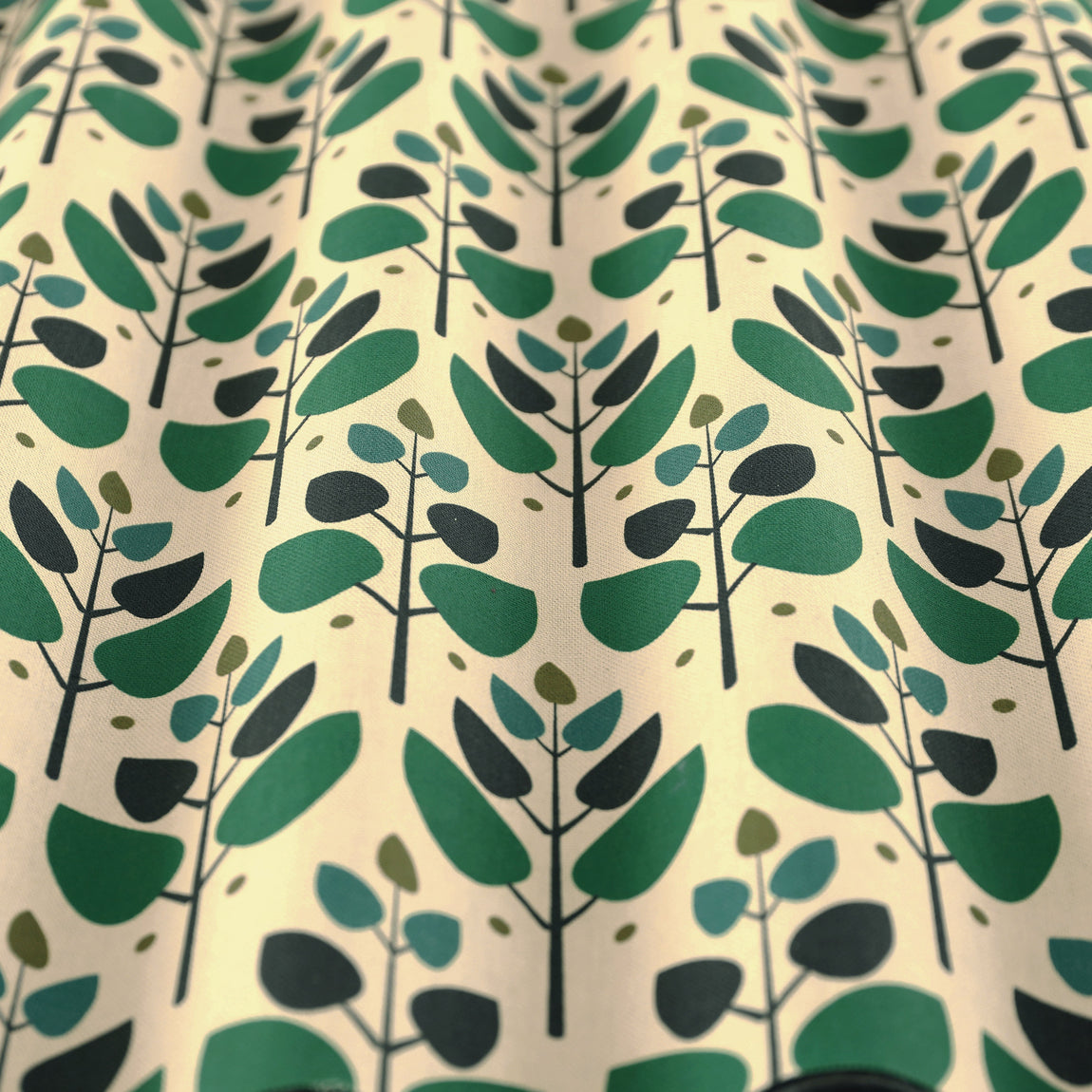 ANTE DECOR Cadiz Printed Cotton Made To Measure Curtains Emerald