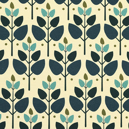 ANTE DECOR Cadiz Printed Cotton Fabric Lapis