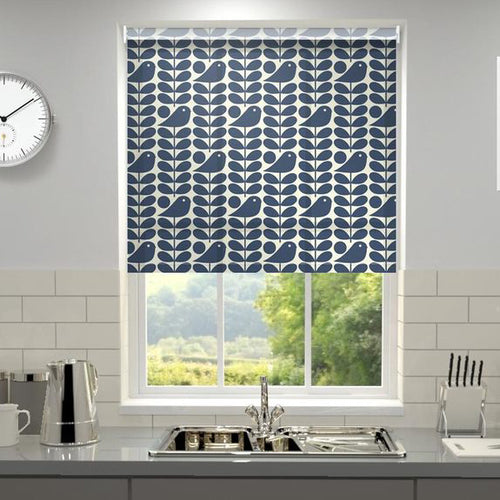 Orla Kiely Early Bird Made to Measure Roller Blind Dark Marine