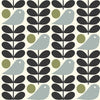 Orla Kiely Early Bird Made to Measure Blackout Roller Blind Granite