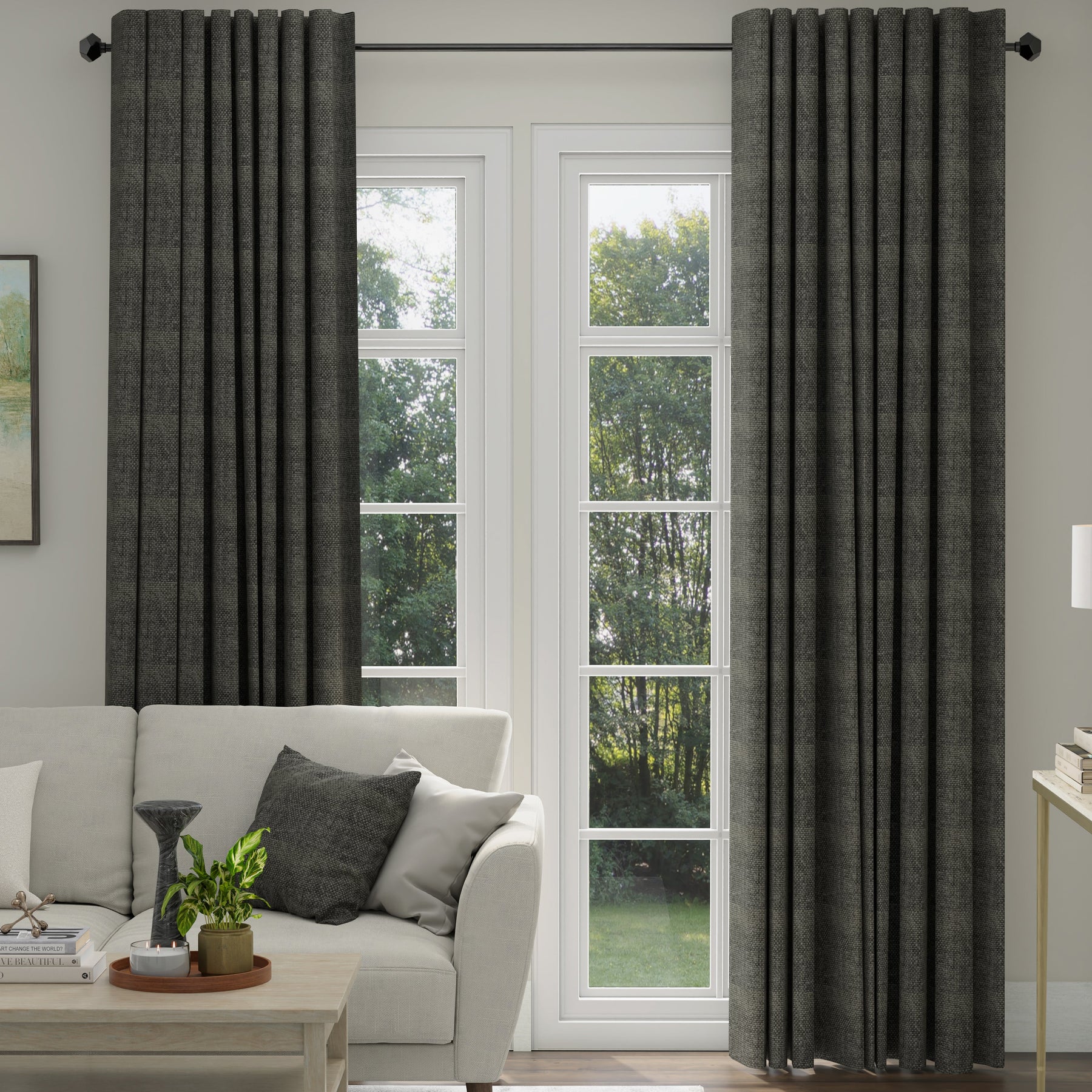 ANTE DECOR Eden Made To Measure Curtains Black