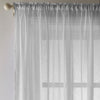 Eden Panel Slot Top Ready Made Single Voile Curtain Silver