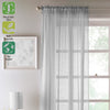 Eden Panel Slot Top Ready Made Single Voile Curtain Silver