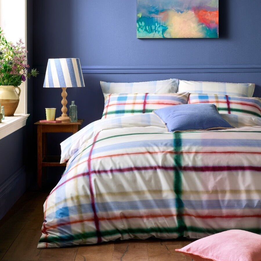Bluebellgray Edinburgh Plaid Duvet Cover Bedding Set Piper Multi